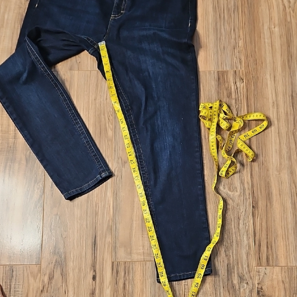 Seven7 Women’s Dark Blue Tummyless High rise Skinny Denim Jeans 16 - Picture 8 of 10